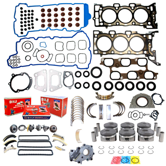 Engine Rebuild Kit 2010-2011 Buick,Cadillac,Chevrolet,GMC,Saab 3.0L