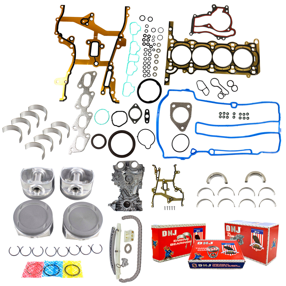 Engine Piston & Connecting Rod Rebuild Kit - For 2011-2016 Chevy Cruze Buick 1.4L