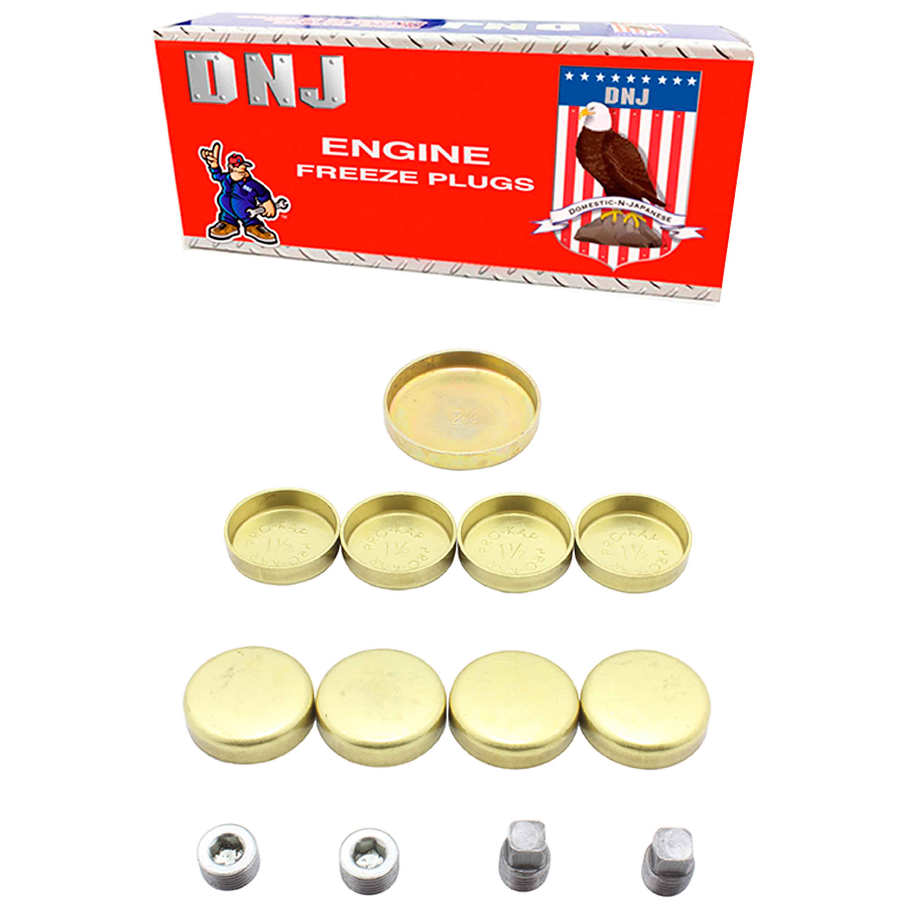 Freeze Plug Set (Brass) for Ford Mercury 1997-2008 4.2L V6