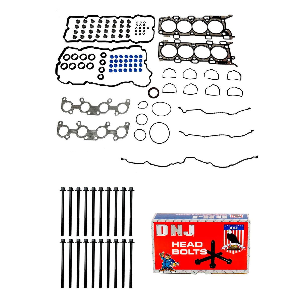 Cylinder Head Set with Head Bolt Kit 2015-2017 Ford 5.0L