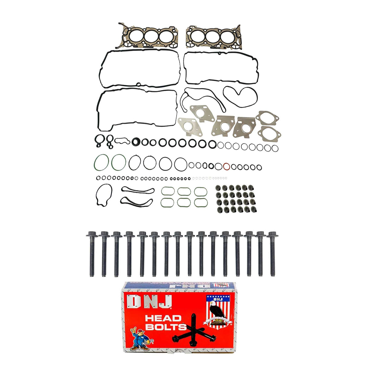 Cylinder Head Set with Head Bolt Kit 2015-2022 Ford Lincoln 2.7L-3.0L