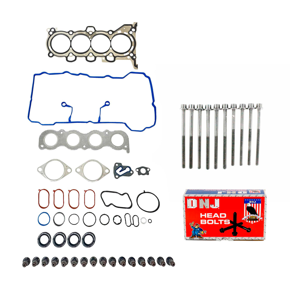 Cylinder Head Set with Head Bolt Kit 2016-2018 Hyundai 2.0L