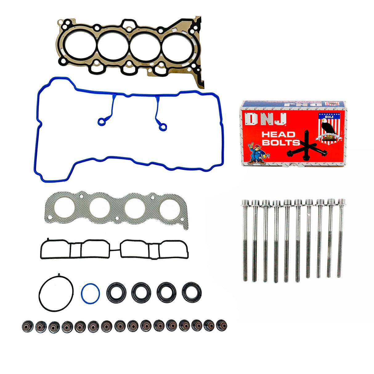 Cylinder Head Set with Head Bolt Kit 2014-2016 Hyundai 1.8L