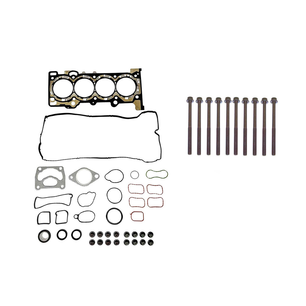 Cylinder Head Set with Head Bolt Kit 2015-2020 Ford 2.0L