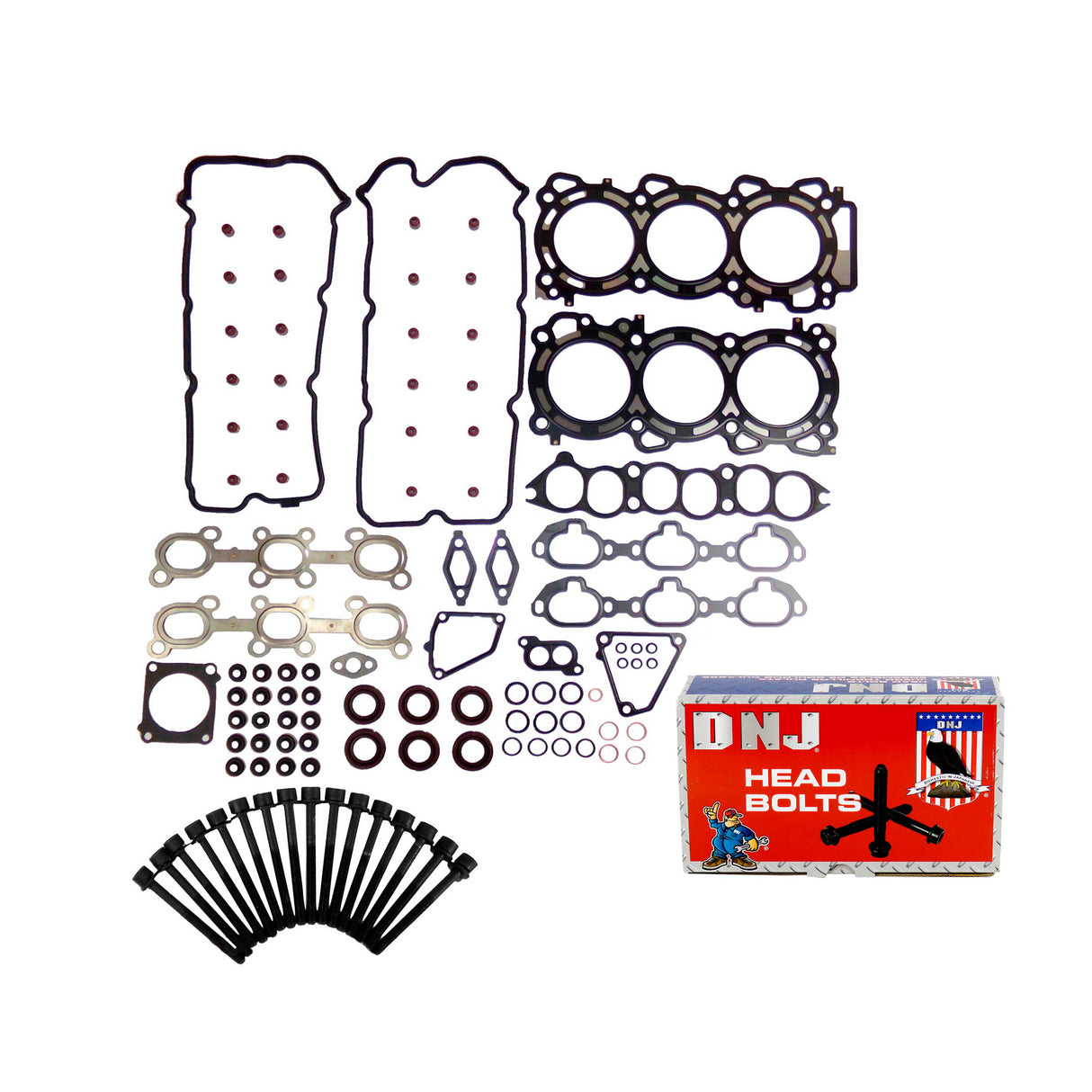 Cylinder Head Gasket set with Head Bolt Kit 1995-1999 INFINITI,Nissan 3.0L