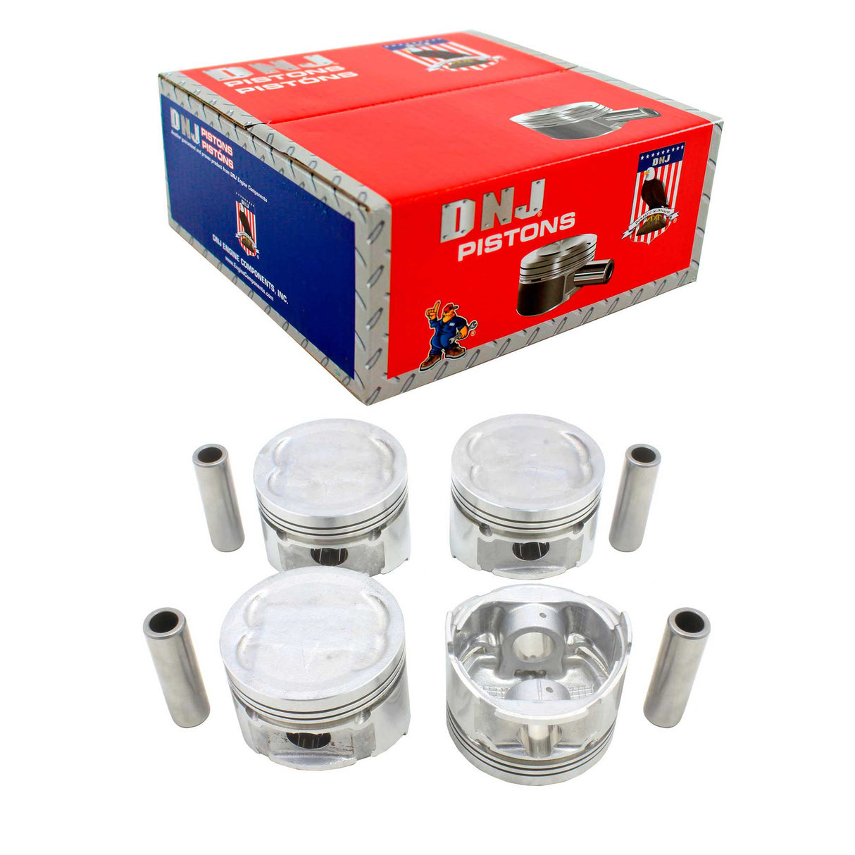 Piston Set 1985-1994 Dodge,Hyundai,Mitsubishi,Plymouth 1.5L (Oversizes Available)