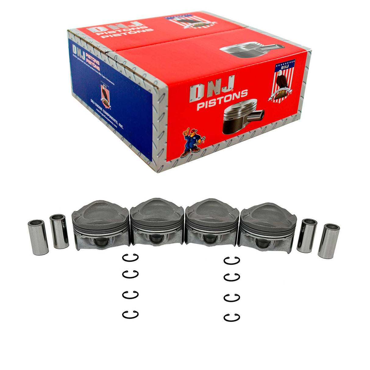 Standard size Complete Piston Set 2013-2019 Ford 1.6L (Oversizes Available)