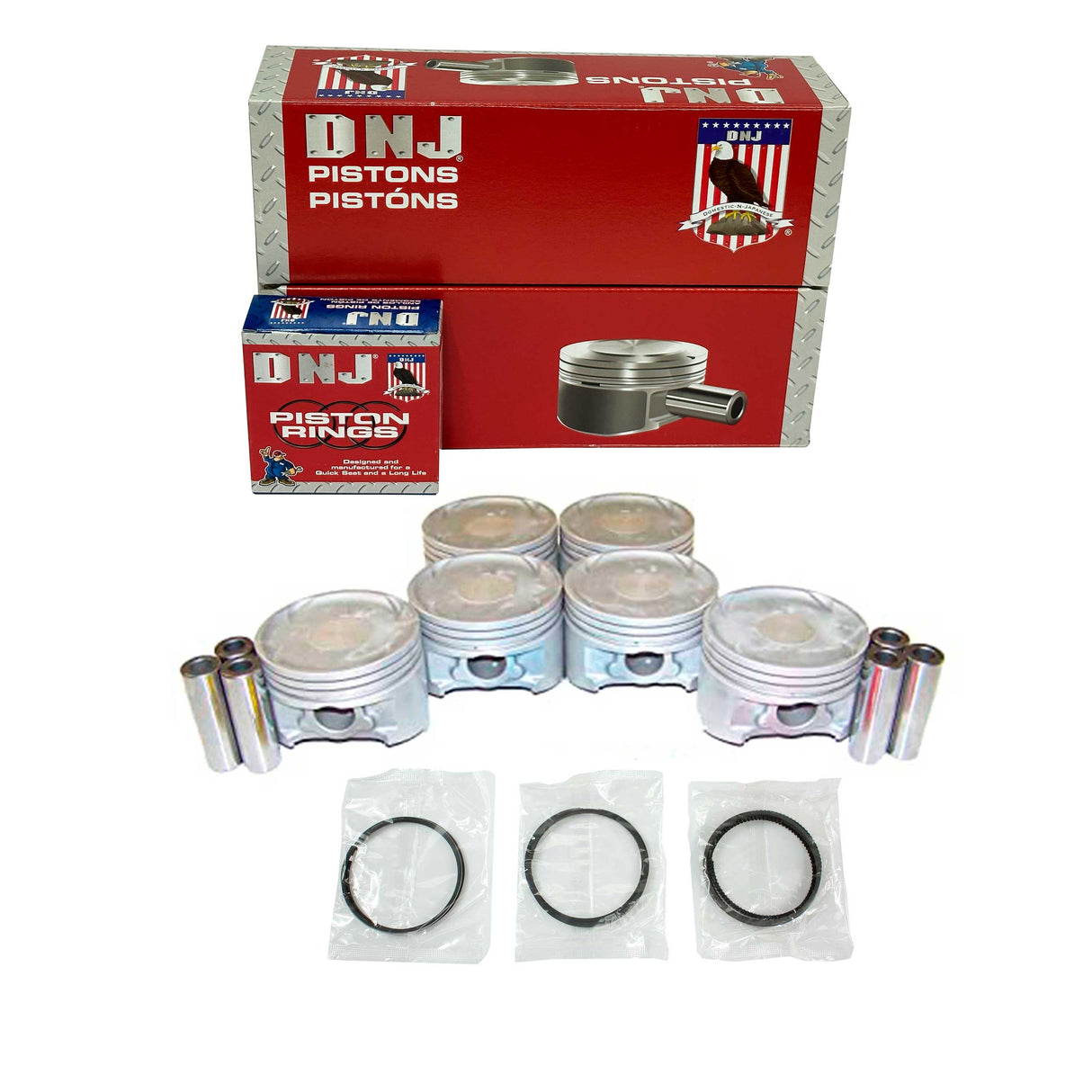 Piston and Ring Set 1991-1999 Dodge, Mitsubishi 3.0L