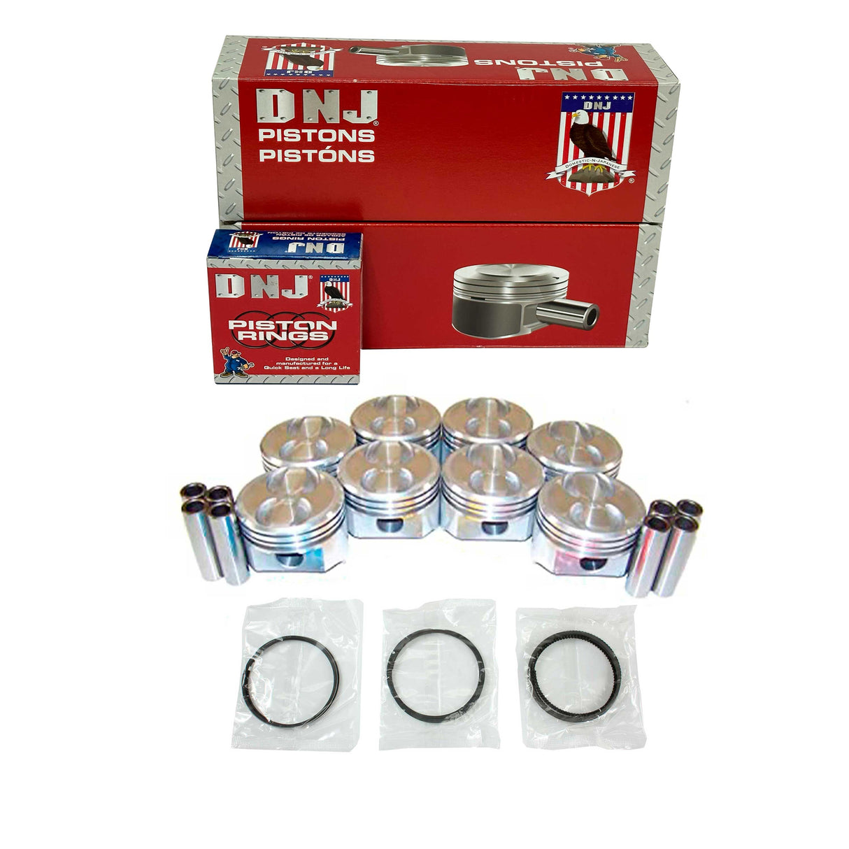 Piston and Ring Set 1987-1995 Buick, Cadillac, Chevrolet, GMC, Oldsmobile, Pontiac 5.0L