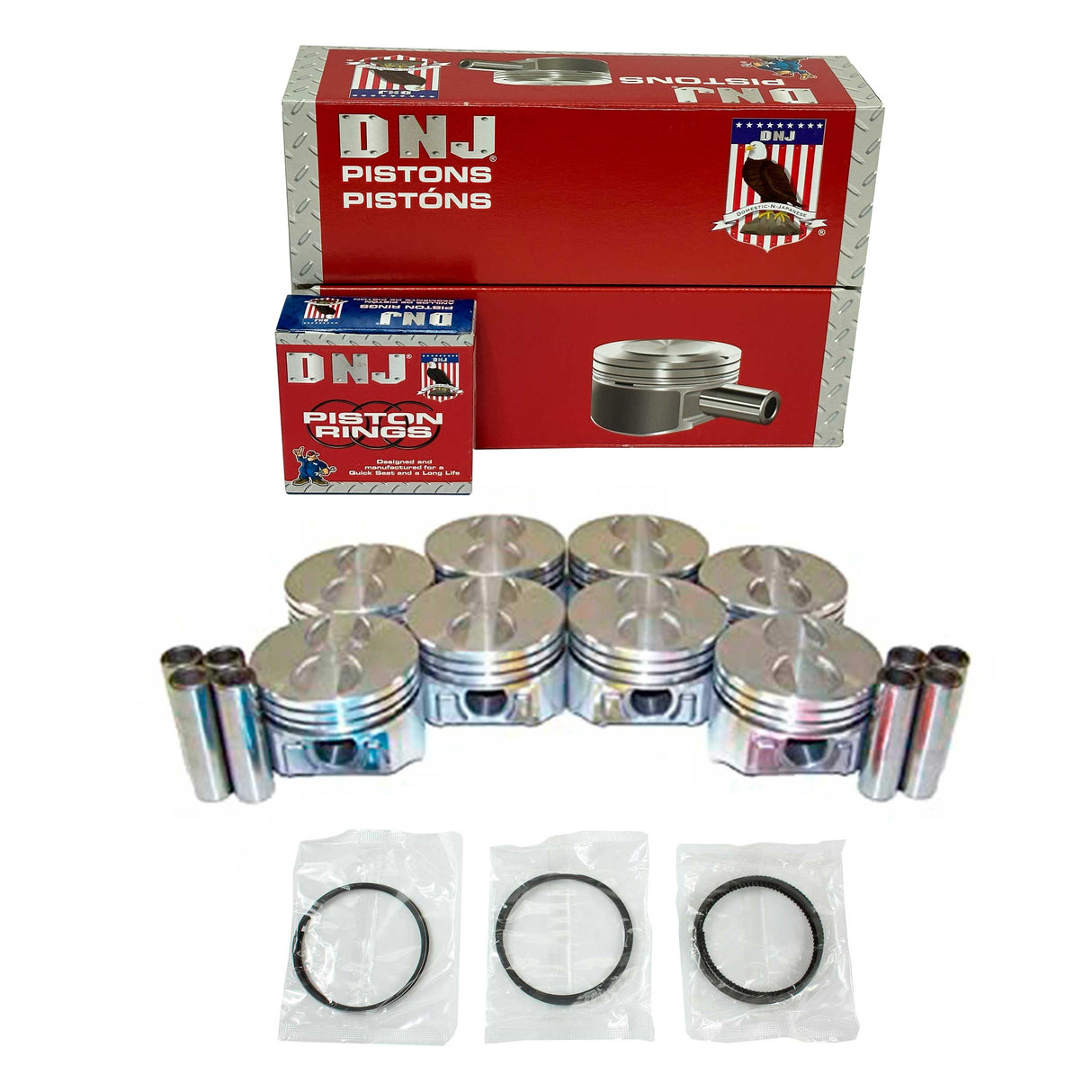Piston and Ring Kit 1980-2002 Buick 4.3L-5.0L