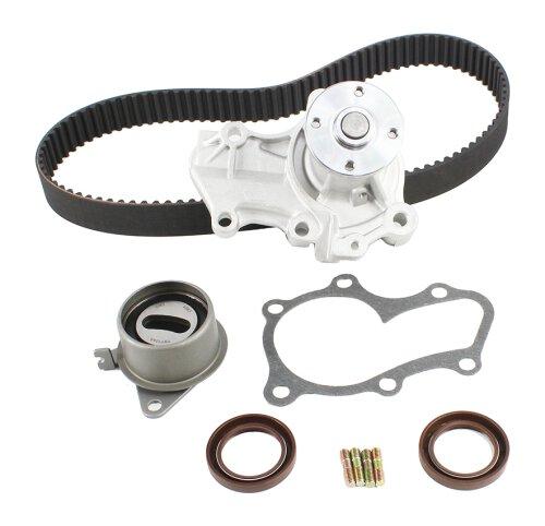 dnj timing belt kit with water pump 1997-2002 mitsubishi mirage,mirage,mirage l4 1.5l tbk156wp