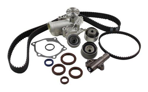 dnj timing belt kit with water pump 2003-2005 mitsubishi lancer,lancer,lancer l4 2.0l tbk160wp