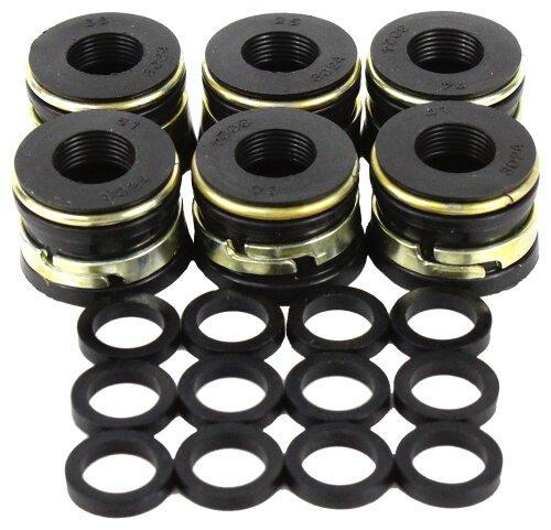 dnj valve stem oil seal set 1985-1995 chevrolet,gmc,isuzu c20,c30,camaro l6,v6 2.8l,3.1l,3.4l vss3114